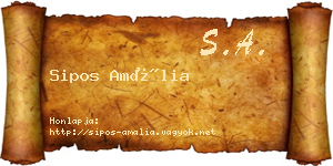 Sipos Amália névjegykártya